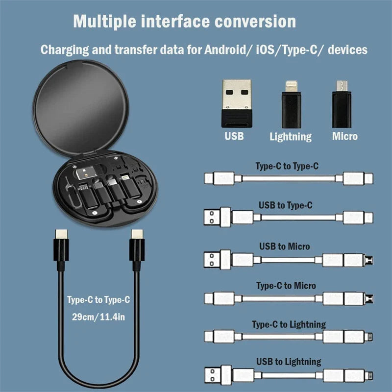 Multi-Function Adapter Kit - 60W Fast Charging, OTG Converter, Universal Compatibility